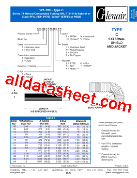 121-100-2-1-10BKSE Datasheet PDF - Glenair, Inc.