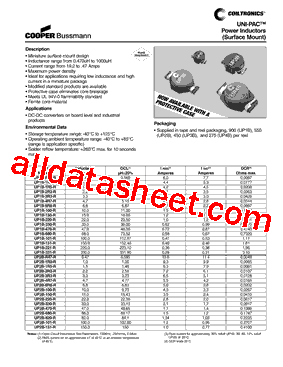 UP4B-R47-R Datasheet PDF - Cooper Bussmann, Inc.