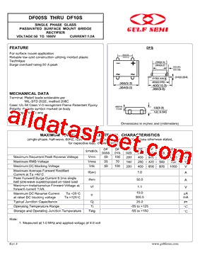 DF005S Datasheet PDF - Gulf Semiconductor