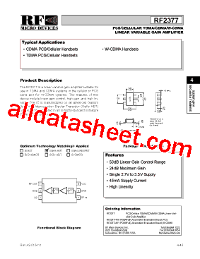 RF2377 Datasheet PDF - RF Micro Devices