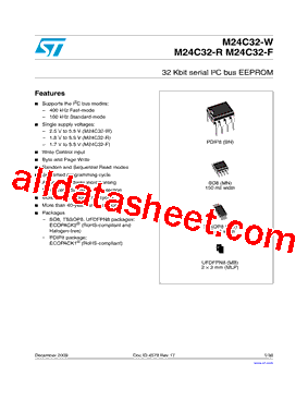 M24C32-R Datasheet PDF - STMicroelectronics
