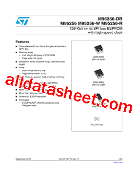 M95256-R Datasheet PDF - STMicroelectronics