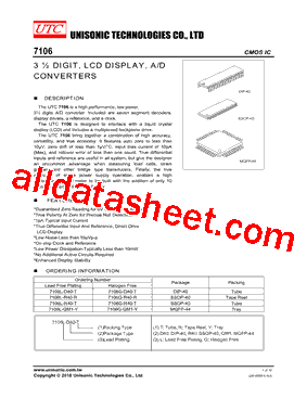 7106L-R40-R Datasheet PDF - Unisonic Technologies