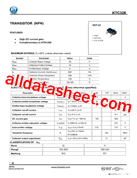 KTC3265 Datasheet PDF - Shenzhen Jin Yu Semiconductor Co., Ltd.