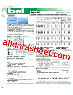 RJS600-R Datasheet PDF - Bel Fuse Inc.