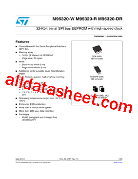 M95320-R Datasheet PDF - STMicroelectronics