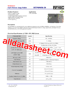 RTP09050-20 Datasheet PDF - RFHIC