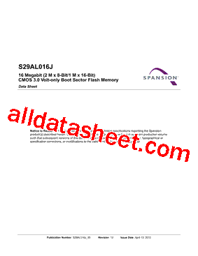 S29AL016J Datasheet PDF - SPANSION