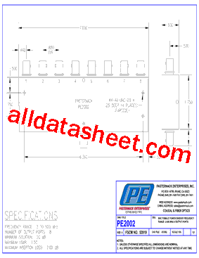 PE2002 Datasheet PDF - Pasternack Enterprises, Inc.