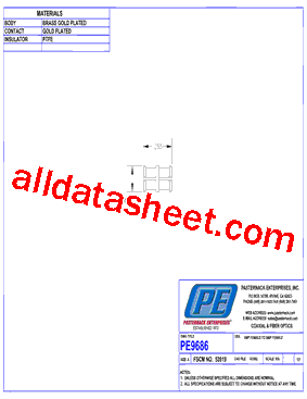 PE9686 Datasheet PDF - Pasternack Enterprises, Inc.