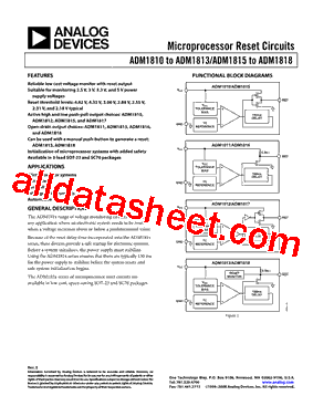 ADM1815-R23ARTZ-R72 Datasheet PDF - Analog Devices