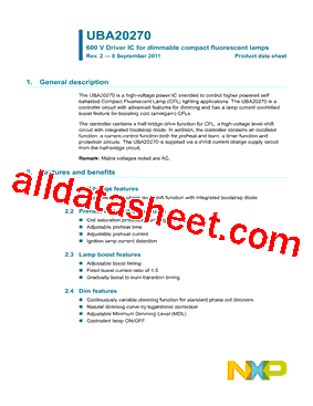 UBA20270 Datasheet PDF - NXP Semiconductors