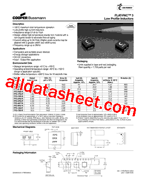 FP3-R20-R Datasheet PDF - Cooper Bussmann, Inc.