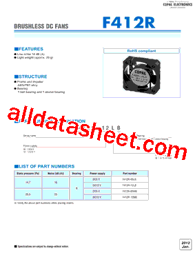 F412R-12MB Datasheet PDF - Cooper Bussmann, Inc.