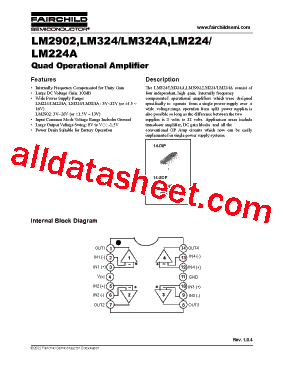 LM324 Datasheet PDF - Fairchild Semiconductor