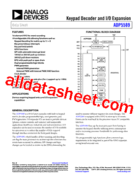 ADP5589ACPZ-00-R7 Datasheet PDF - Analog Devices
