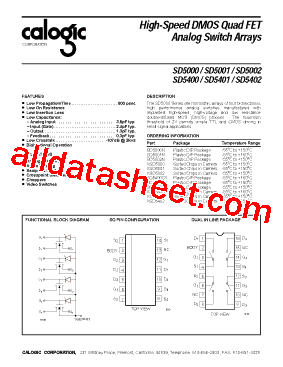 SD5000 Datasheet PDF - Calogic, LLC