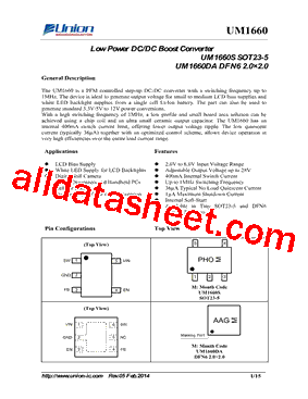 UM1660S Datasheet PDF - Union Semiconductor, Inc.