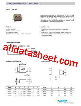 MHSC04020-R33M-R8 Datasheet PDF - List of Unclassifed Manufacturers