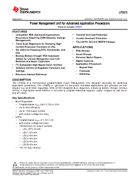 LP3972 Datasheet PDF - Texas Instruments