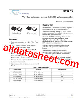 ST1L05DPUR Datasheet PDF - STMicroelectronics