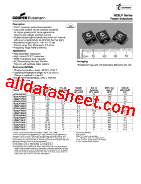 HC8LP-R15-R Datasheet PDF - Cooper Bussmann, Inc.