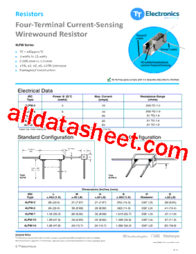 4LPW-10 Datasheet PDF - Welwyn Components Limited