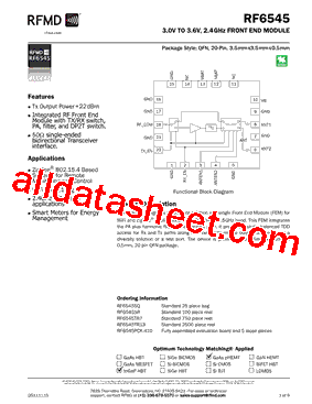 RF6545 Datasheet PDF - RF Micro Devices