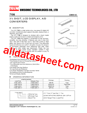 7106L-R40-R Datasheet PDF - Unisonic Technologies