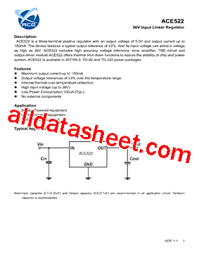 ACE522 Datasheet PDF - ACE Technology Co., LTD.
