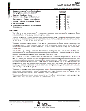 TL851 Datasheet PDF - Texas Instruments