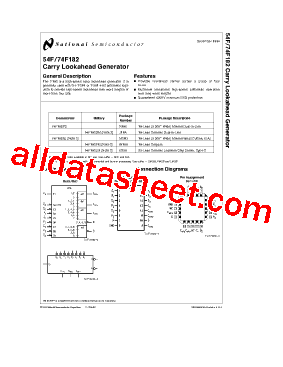 74F182PC Datasheet PDF - National Semiconductor (TI)