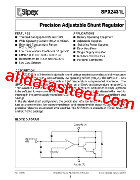 SPX2431L Datasheet PDF - Sipex Corporation