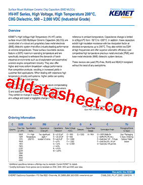 C1210H393DGGAETU Datasheet PDF - Kemet Corporation