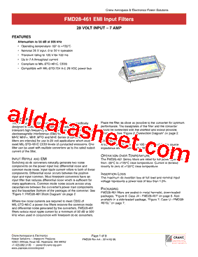 FMD28-461 Datasheet PDF - Interpoint Corporation Company