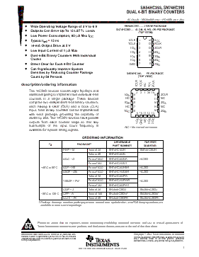 SN74HC393DG4 Datasheet PDF - Texas Instruments