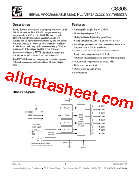 ICS308RT Datasheet PDF - Integrated Circuit Systems