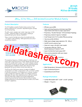 PI31XX-00-HVMZ Datasheet PDF - Vicor Corporation