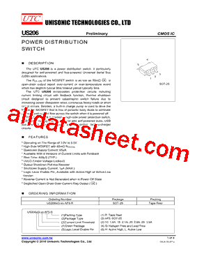 US206LG-25AF5-R Datasheet PDF - Unisonic Technologies