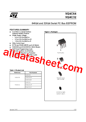 M24C64-RBN6TP Datasheet PDF - STMicroelectronics