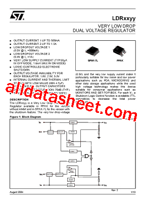 LDR3318K7-R Datasheet PDF - STMicroelectronics