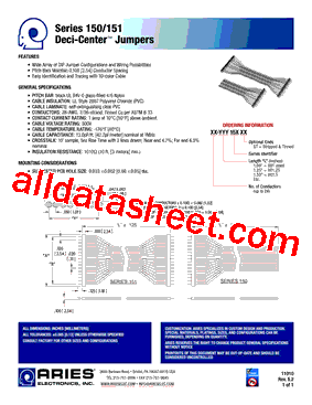 150 Datasheet PDF - Aries Electronics, Inc.