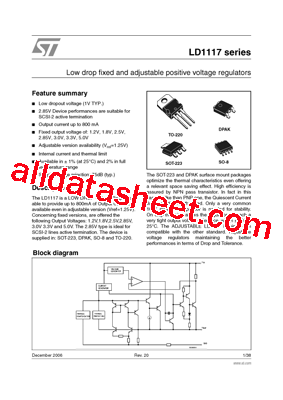 LD1117DTC-R Datasheet PDF - STMicroelectronics