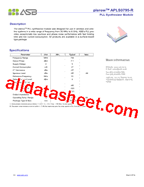 APLS0795-R Datasheet PDF - Advanced Semiconductor Business Inc.