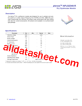 APLS2340-R Datasheet PDF - Advanced Semiconductor Business Inc.
